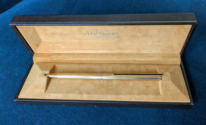 S.T. Dupont gold-plated twist ballpoint pen with box, vintage, free shipping