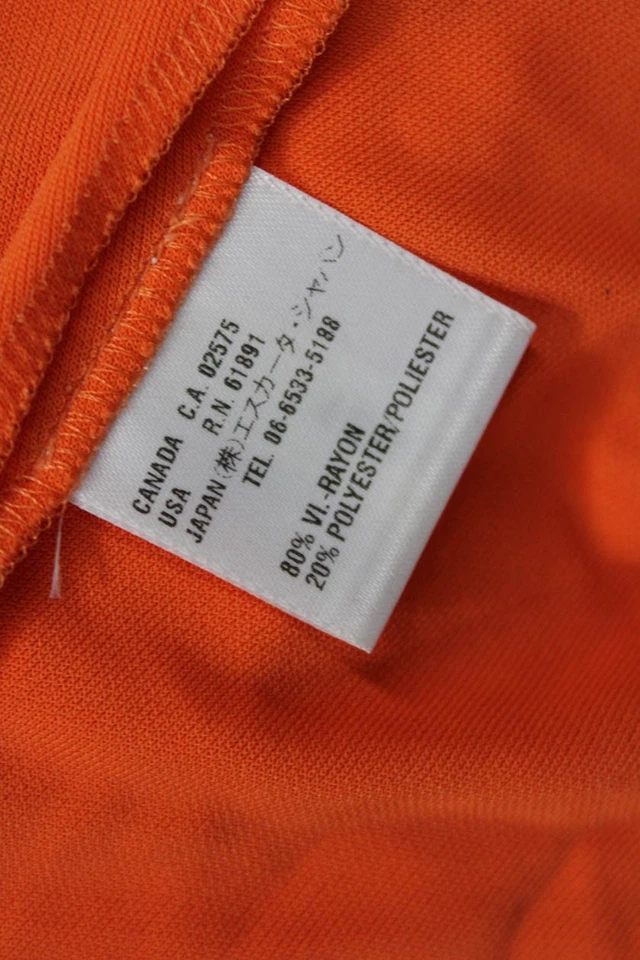 Vestido Escada para mujer línea A naranja cuello en V manga larga hasta la rodilla talla 36 Foto 4 de 4