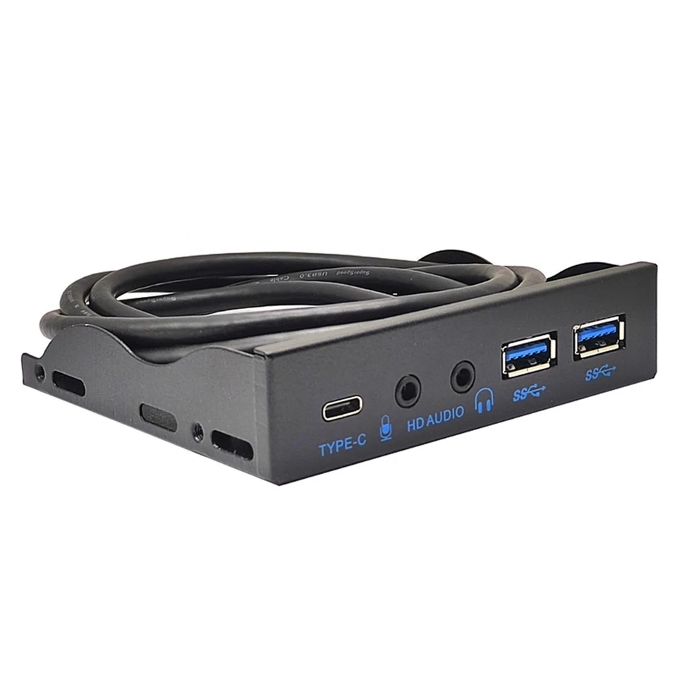 Panel Frontal USB para PC USB3.2 Gen2 10Gbps Tipo C + 19Pin 2 Puertos Hub USB3.0 +2613 - Imagen 4 de 4