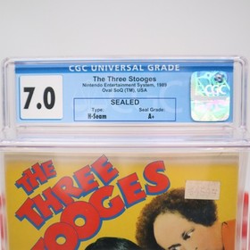 NES Nintendo THE THREE STOOGES - CGC GRADED 7.0 A+ NEW & Factory Sealed +H-Seam!