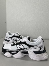New Balance Unisex 9060R Leather Mesh Sneakers Size M 6.5, W 8 White, Black