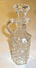 VTG Anchor Hocking Wexford Glass Oil Vinegar Cruet Decanter Clear Diamond Design — photo 1