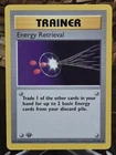 Pokemon Base Set 1st Edition Energy Retrieval 74/102 - LP+