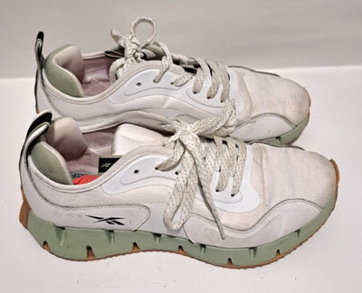 Reebok Zig Dynamica White Light Green FFC0096069 Women s Size 8.5 Running Shoes
