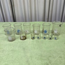 13 Pack Glass Lab Pyrex Beaker Set Measuring Cup 10/50/100/150 ML