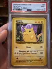 1999 Yellow Cheeks Pikachu English 58 PSA 9