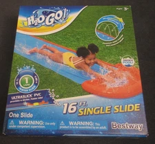 Bestway H2Ogo H20 GO Slip One Single Water Slide for Kids 16 Ft - NEW