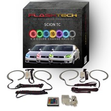 Rgb Angel Eye Led Halo Ring Kit With Ir Remote For 2005-2007 Scion Tc Headlights