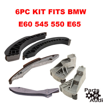Engine Timing Chain Guide Rails Kit 6pcs Fits BMW E60 545 550 E65 745 ...