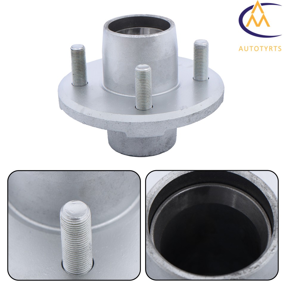 Pack of 4) Trailer Axle Kits with 4 on 4 Bolt Idler Hub & 1