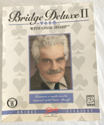 Bridge Deluxe II With Omar Sharif (PC Windows 95, CD-ROM) Interplay Productions