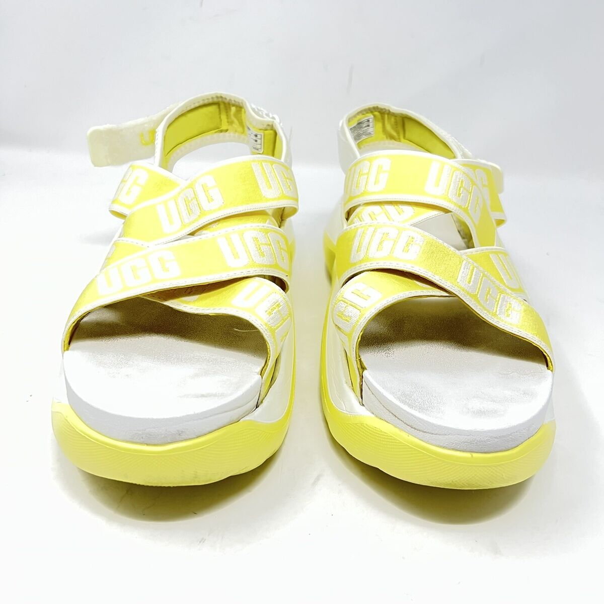 UGG LA Cloud Slingback Runner Yellow Logo Platform Sandal Sz UGG LA Cloud Slingback Runner Yellow Logo Platform Sandal Sz