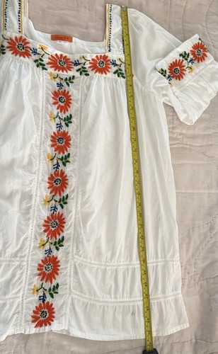 Varenya handbestickte mexikanische Volkskunst Bluse Boho Bauern Top L Oversized - Bild 12 von 22