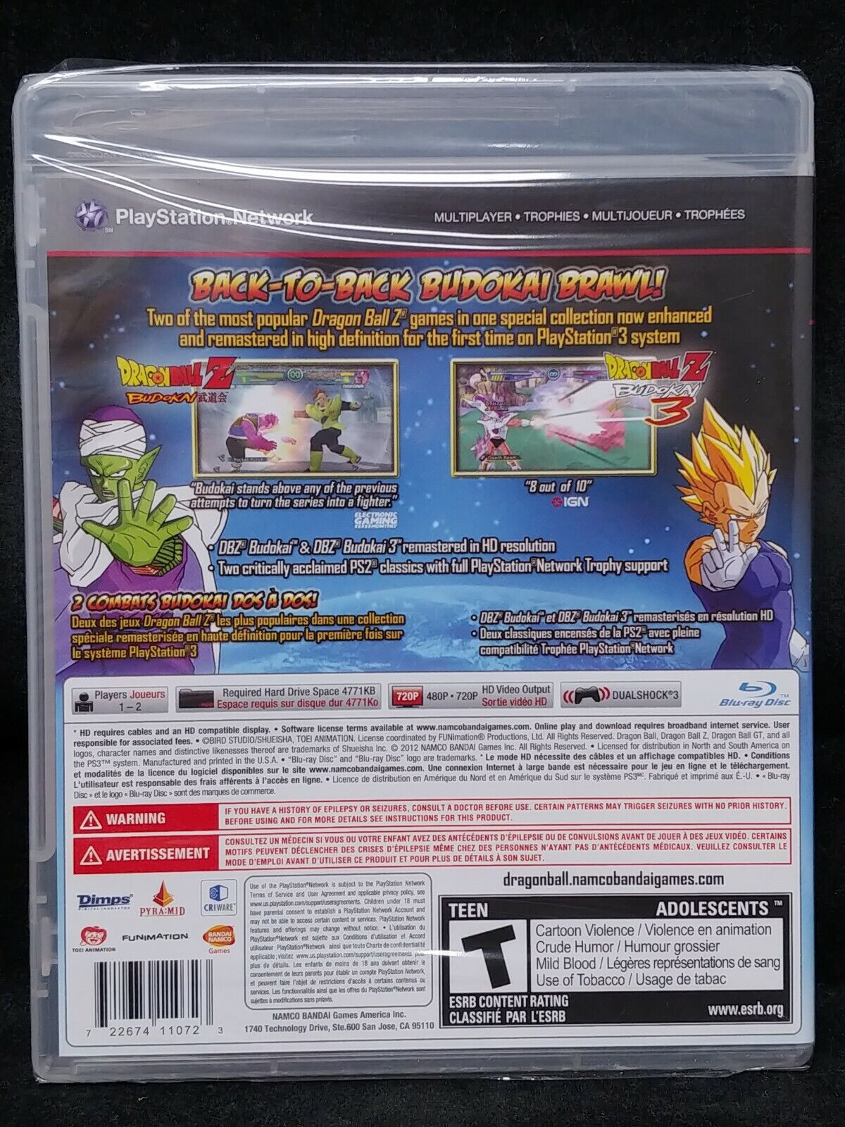 PS3 Dragon Ball Z DBZ - Budokai HD Collection