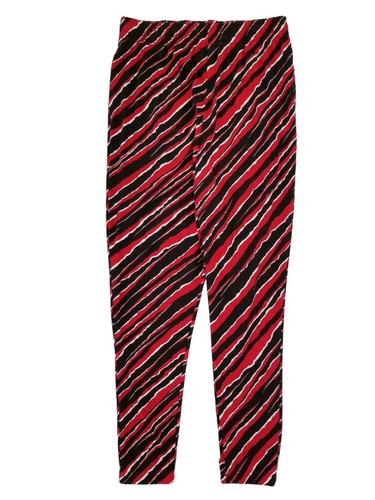 Mens Red Black & White Zebra Stripe Sleep Pants Lounge Pants Pajama Bottoms L - 第 1/1 張圖片