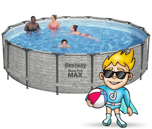 BESTWAY Set Frame Pool Swimming Pool Gartenpool Schwimmbecken 488 x 122 cm - Bild 2 von 7