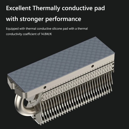 M.2 Drive Heatpipe Cooler SSD NVME Radiator Heat Sink Cooling HR-09 Coolleo - Zdjęcie 8 z 10
