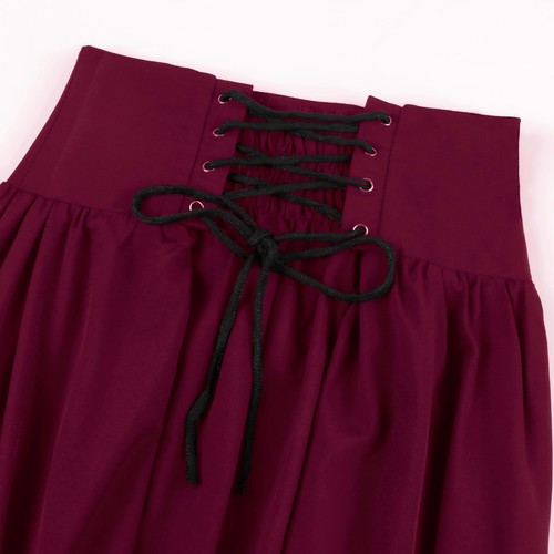 Medieval Retro Gothic Skirt with Waist Plus Size Women Dress Cosplay Costumes - Picture 15 of 27