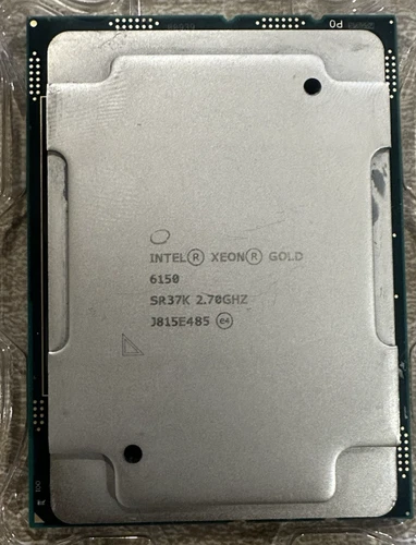 INTEL XEON  GOLD 6150 SR37K 2.7GHZ 24.75M 18 CORE 165W CPU PROCESSOR