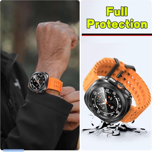 1/2 pz per Samsung Galaxy Watch Ultra 47 mm custodia PC protezione schermo copertura completa - Foto 3 di 22