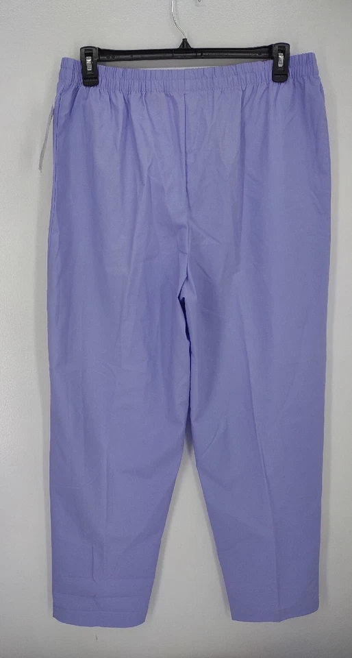 Pantalones Karen Scott para mujer talla 16 cintura elástica cremallera a presión mezcla de poliéster nuevos con etiquetas Foto 4 de 4