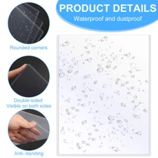 3 Lots 11 x 8.5 INCH Letter Size Rigid Plastic Protector Sleeve For Poster