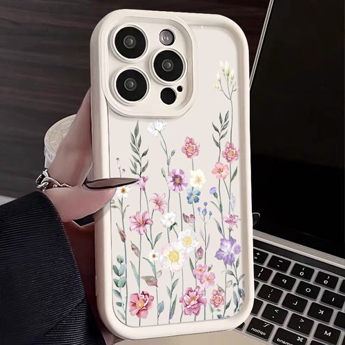 Flower Silicone Phone Case For iPhone 17 16 Pro Max 15 14 13 12 ShockProof Cover - Picture 26 of 27