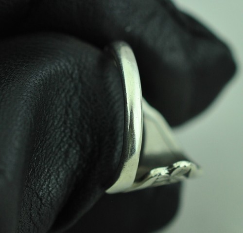 Dainty Solid 925 Sterling Silver My Little Kitty Cat Adjustable Spoon Ring - Picture 3 of 6