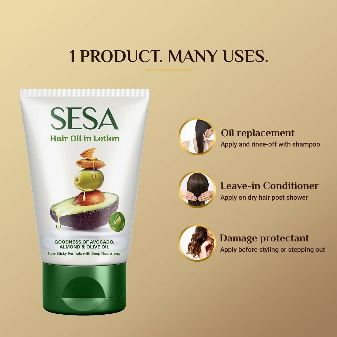 Sesa Hair Oil in Lotion Goodness of Almond And Olive Oil 100ml eBay