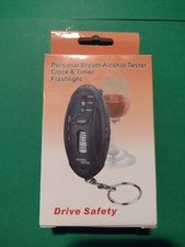 Personal Breath Alcohol Tester Clock, Timer, and Flashlight 
