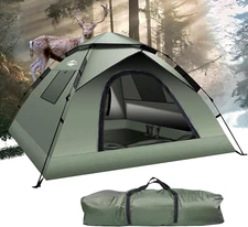 Instant Pop Up Tent 2-3 Person Easy Setup Waterproof Camping Hiking Tent