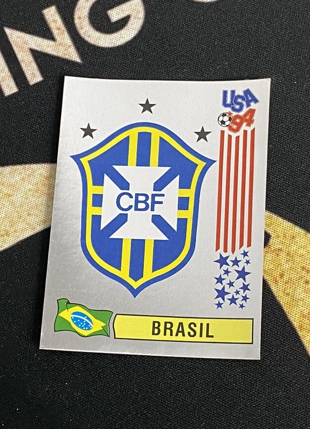 1994 Panini World Cup USA 94 Brazil Brasil Silver Shiny Brown #77