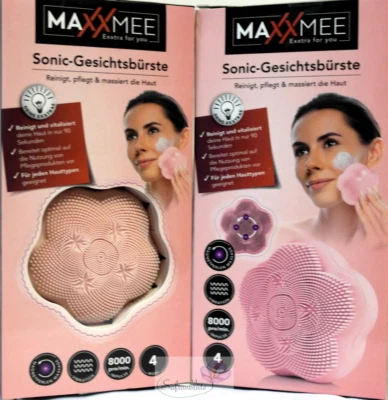 MAXXMEE Sonic-Gesichtsbürste Magnetperlen-Massage 4 Modi 8000 Impulse pro Minute