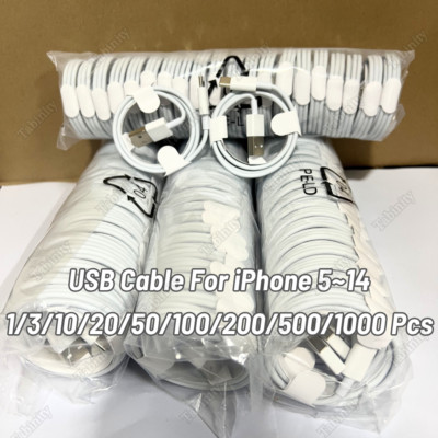 For Apple iPhone 6 7 8 X XR XS 11 12 13 14 Pro USB Cable Charger Cord Wholesale 