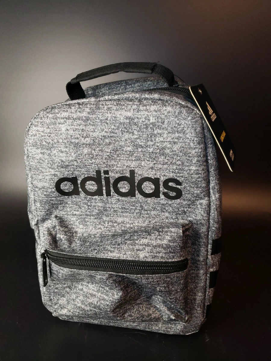 Adidas Santiago Insulated Lunch Bag Tote Box Cooler Gray Black