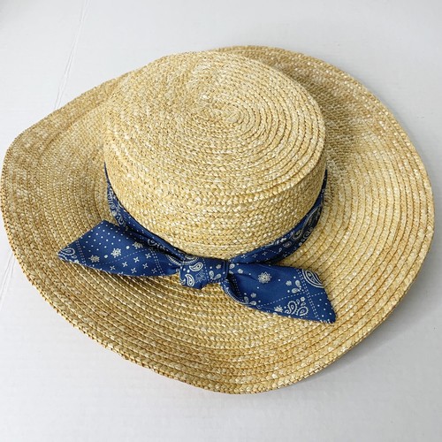 Blue Paisley Bandana Sun Hat NWT UPF 30 