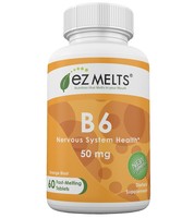 Ez Melts B6 Supports Nervous System Health 50 Mg Orange Blast 60 Tabs Ez Melts B6 Supports Nervous System Health 50 Mg Orange Blast 60 Tabs