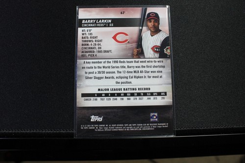 2024 Topps Stadium Club Barry Larkin BLACK PARALLEL - Picture 2 of 2