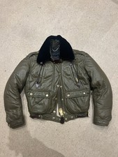 Burberry Prorsum Leather Aviator Jacket With Mink Collar It36
