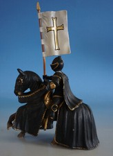 FM22-829: Schleich Figur Kreuzritter Ritter mit Pferd schwarz von 2002