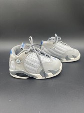 Air Jordan Retro 14 Wolf Grey/White/Sport Blue 312093-004 Infant Toddler Shoe 6C