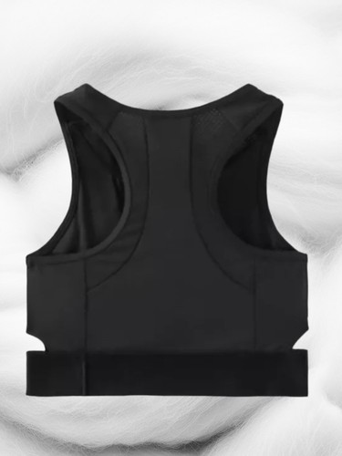 Zara Girl Black Mesh Panel Sports Bra Top Size 11-12 - Picture 2 of 4