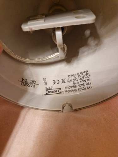 Kronleuchter mit Glitzersteinen, IKEA, silber - Bild 5 von 11