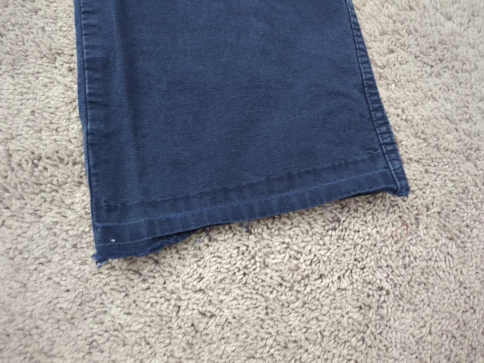 Pantalones utilitarios Joie para mujer 30 azules tiro bajo acampanados pierna ancha Y2K hechos en EE. UU. Foto 2 de 4