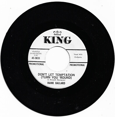 HANK BALLARD have mercy/ don't let temptation U.S. KING 45rpm_1964 MINT promo