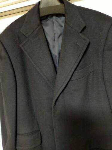 ISAIA 100% Kaschmir Herren Chesterfield Mantel Dark Navy Made in Italy Gr. IT44 - Bild 3 von 24