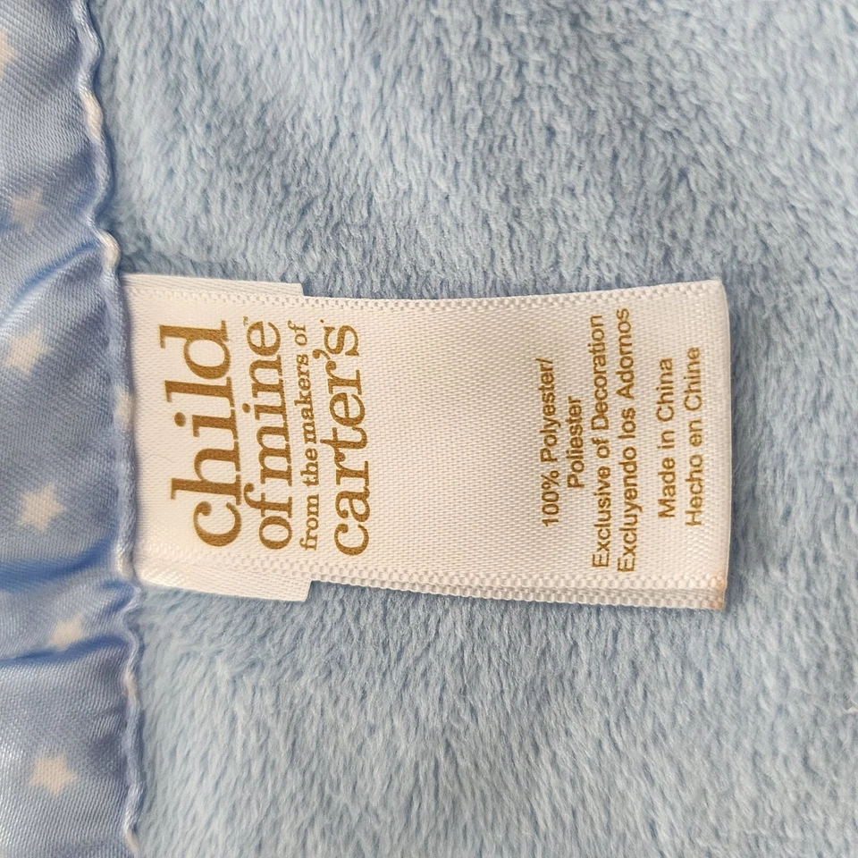 Child of Mine by Carter's Cute puppy dog baby blanket Polka dot satin trim - Image 3 of 4