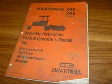 Owatonna 260 & 265 Windrower Assembly, Parts, and Operator Manual OMC-1062 xz