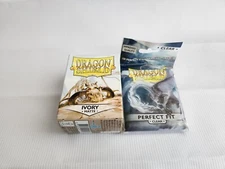 Dragon Shield Matte Ivory 100,And Clear Dragon Shields Great Foe Double Sleeve 