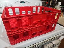 Ancienne caisse plastique Coca-Cola ROUGE 12"x18"x4,5", 2 pour 1 offre 